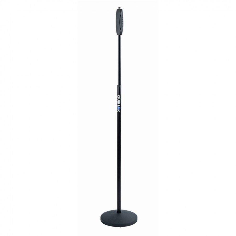 Quiklok Microphone Stand - One-Hand Clutch Straight Round Base